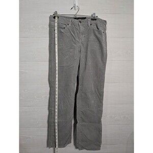 Calvin Klein Jeans Women 8 Gray Corduroy Pants Straight Leg Mid Rise Stretch